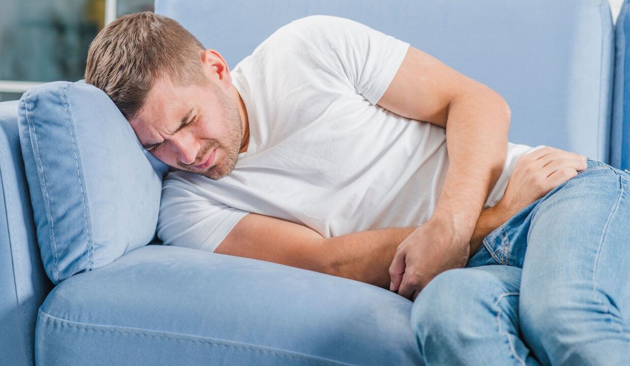 Douleur chez un homme atteint de prostatite chronique