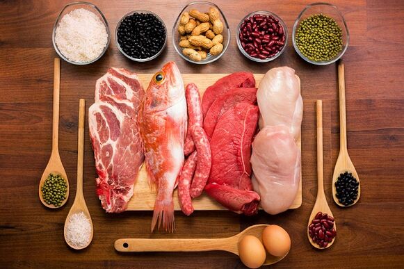 Les produits de viande et de poisson sont indiqués dans la prostatite